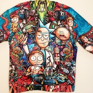 Rick and Morty graphic hoodie (2XL)